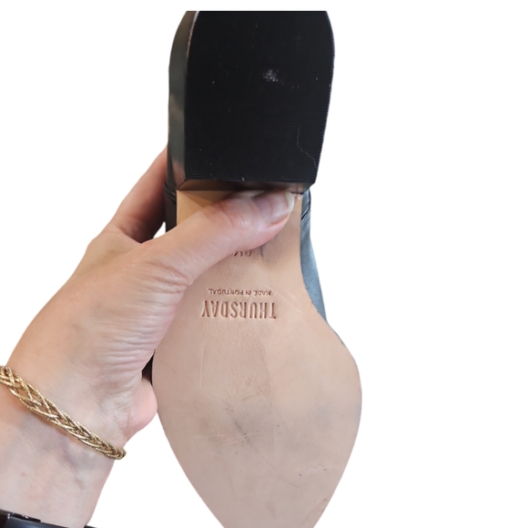 New Thursday Boot Co Country Black Leather Western Block Heel Boots sz 8.5 - Picture 11 of 11